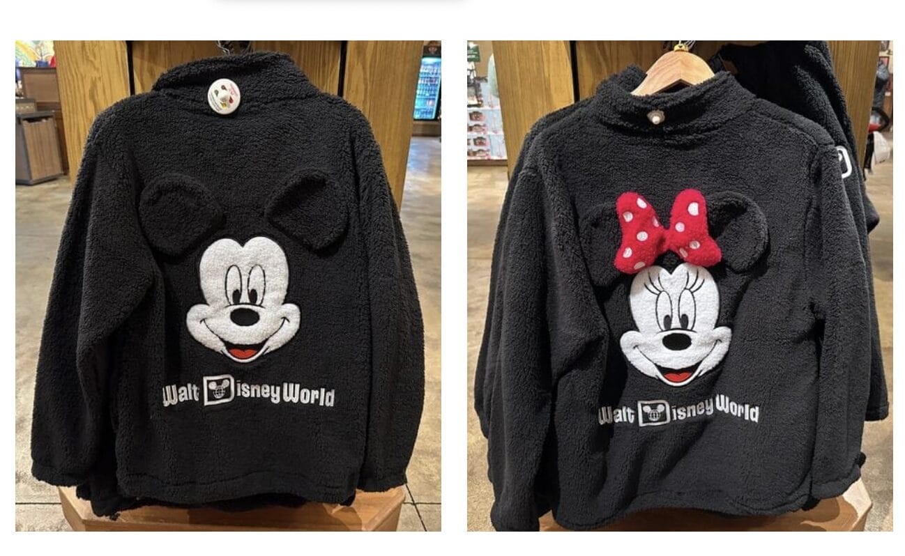 ティディ様の、Walt Disney ミッキー ミニー フリースコート New Cakeworthy Mickey and Minnie 3D Teddy Jackets Arrive at